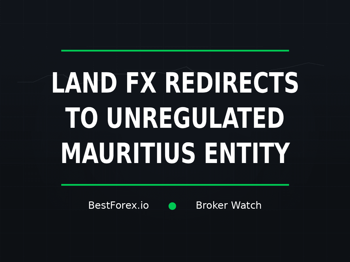 Land FX redirects to a Mauritius entity rather than the separately FCA-authorised UK company — BestForex.io Broker Watch